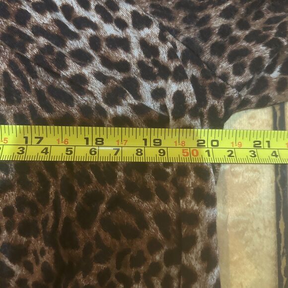 Michael Michael Kors Top Blouse Womens Size L Animal Print Bubble Hem Mob Wife - Picture 8 of 11